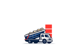 Quarter load junk removal truck