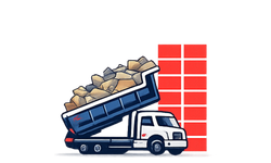 Full load junk removal truck