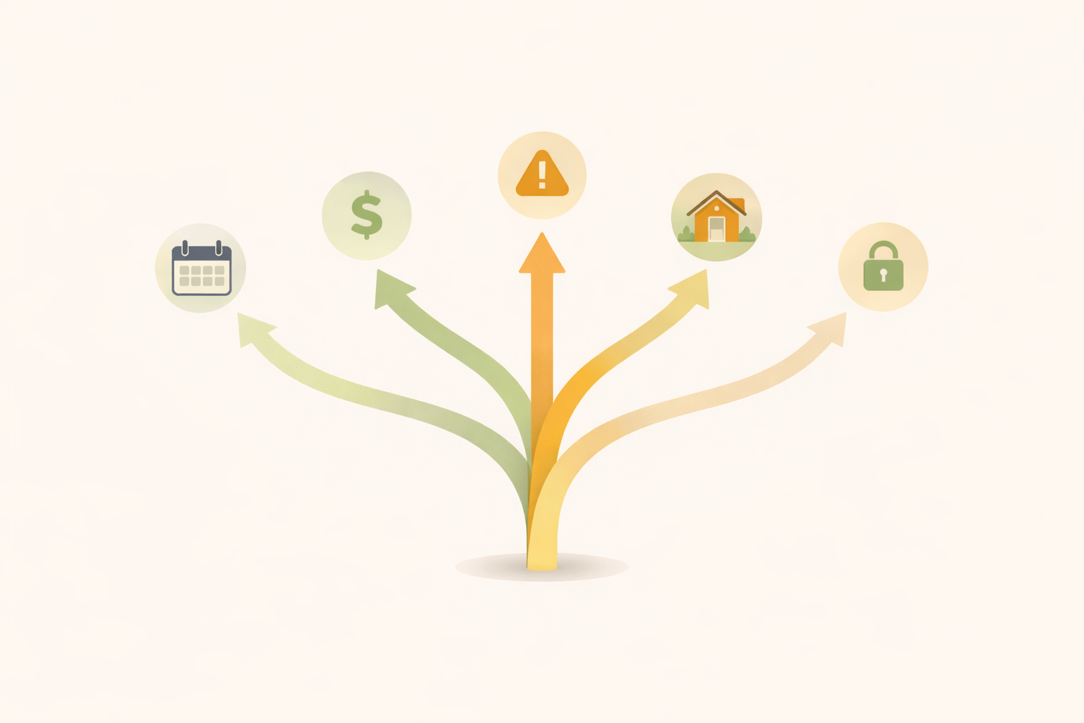 Illustration showing how different reverse mortgage lenders and products diverge across key features including how funds are received, payment options, and renewal rates