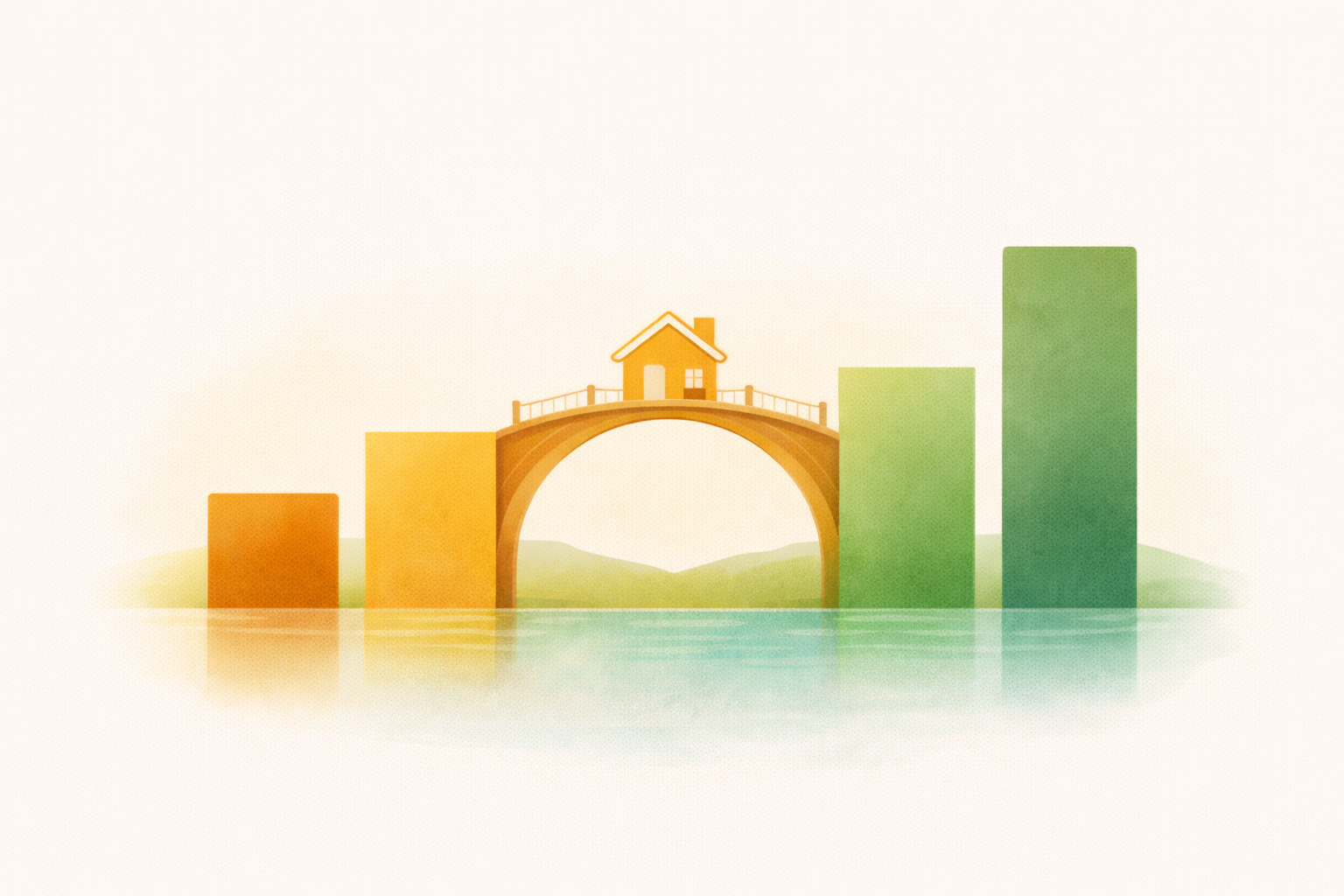 Illustration showing CPP deferral bridge strategy using home equity — larger lifetime benefit by waiting to age 70 Illustration showing CPP deferral bridge strategy using home equity — larger lifetime benefit by waiting to age 70