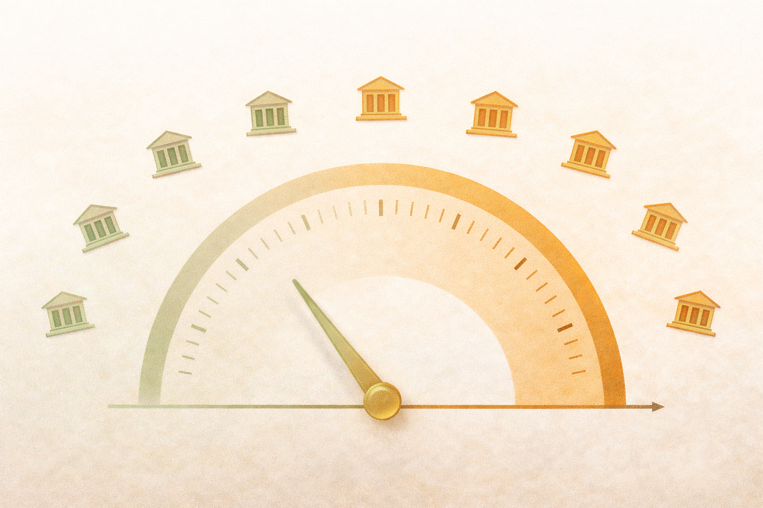 Illustration showing reverse mortgage rates being pushed lower by increasing competition as more lenders enter the Canadian market