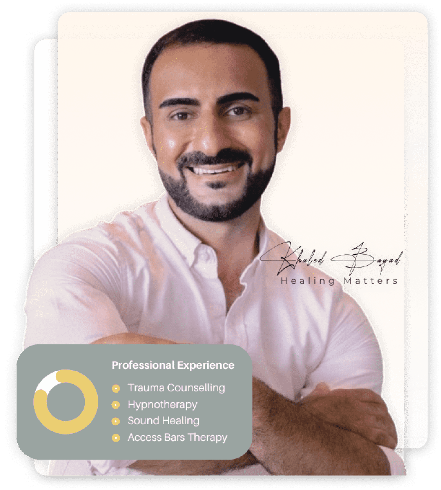 I am a Clinical Hypnotherapist by NGH- USA, a Trauma Specialist accredited by ICF, a certified CBT and NLP Practitioner and an Access Bars Practitioner (AC)