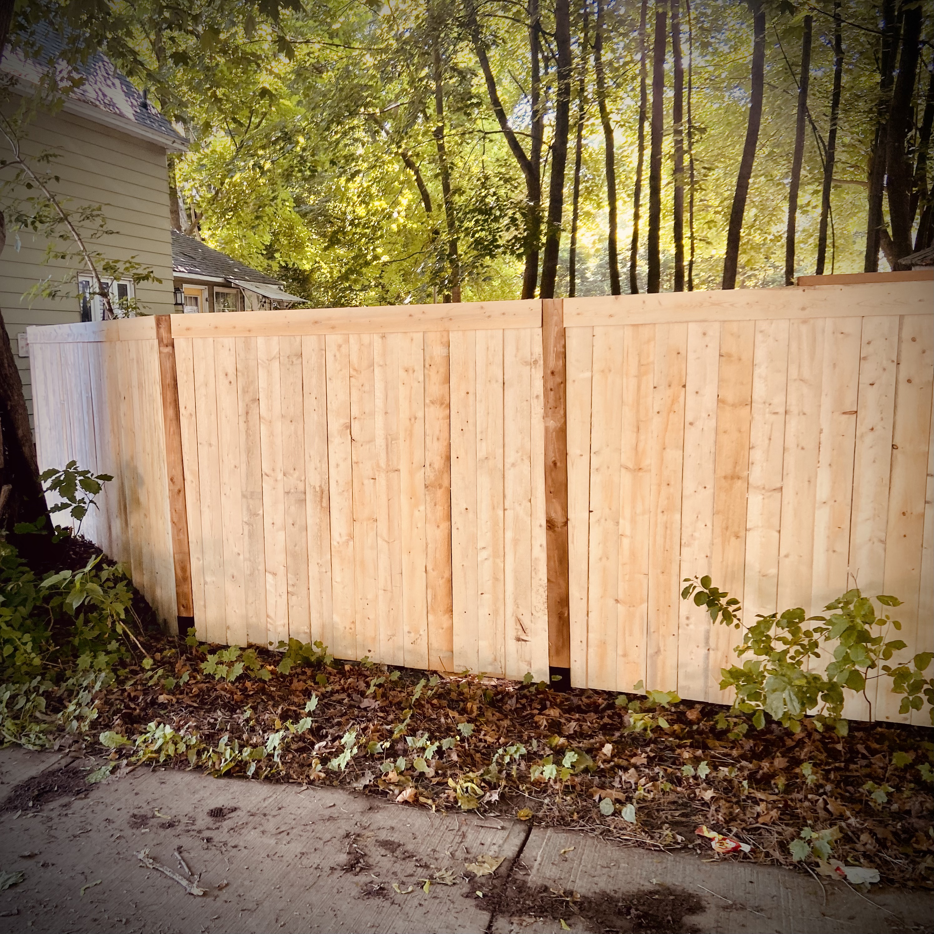 Space before new fence 3