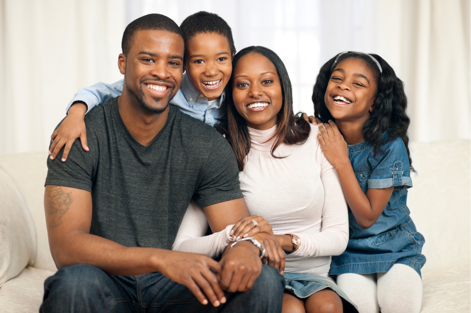 Happy family sharing a moment together