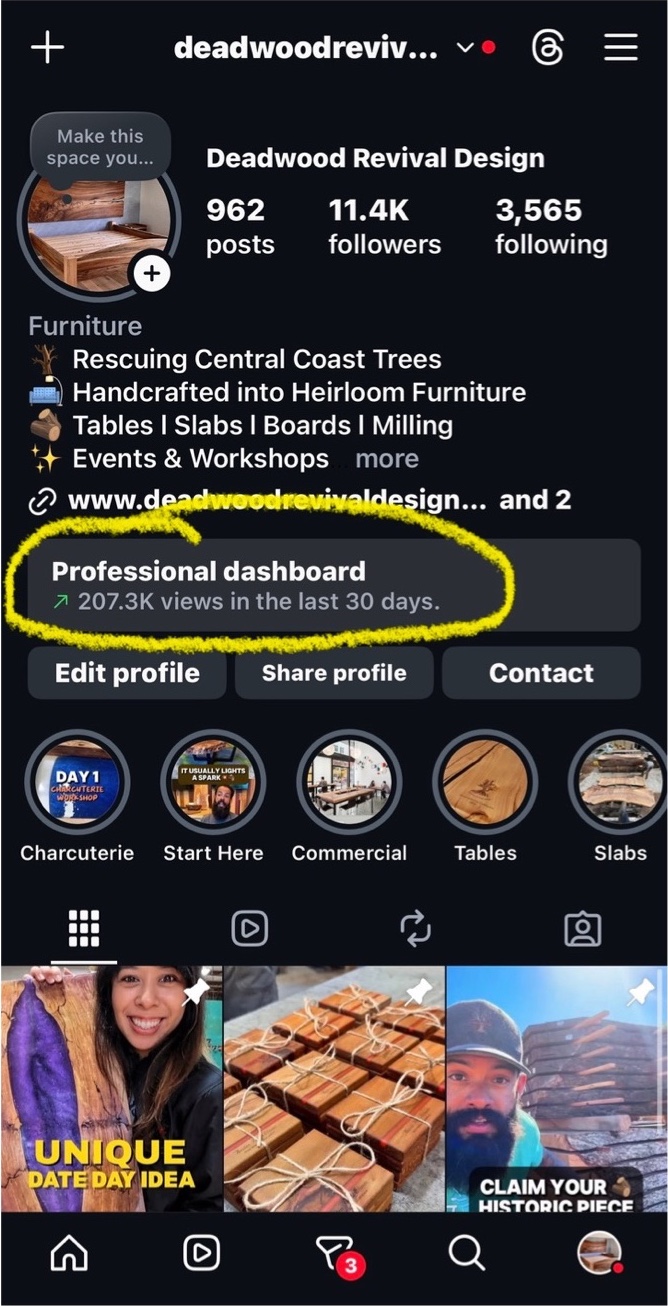 Deadwood Revival Design Instagram dashboard