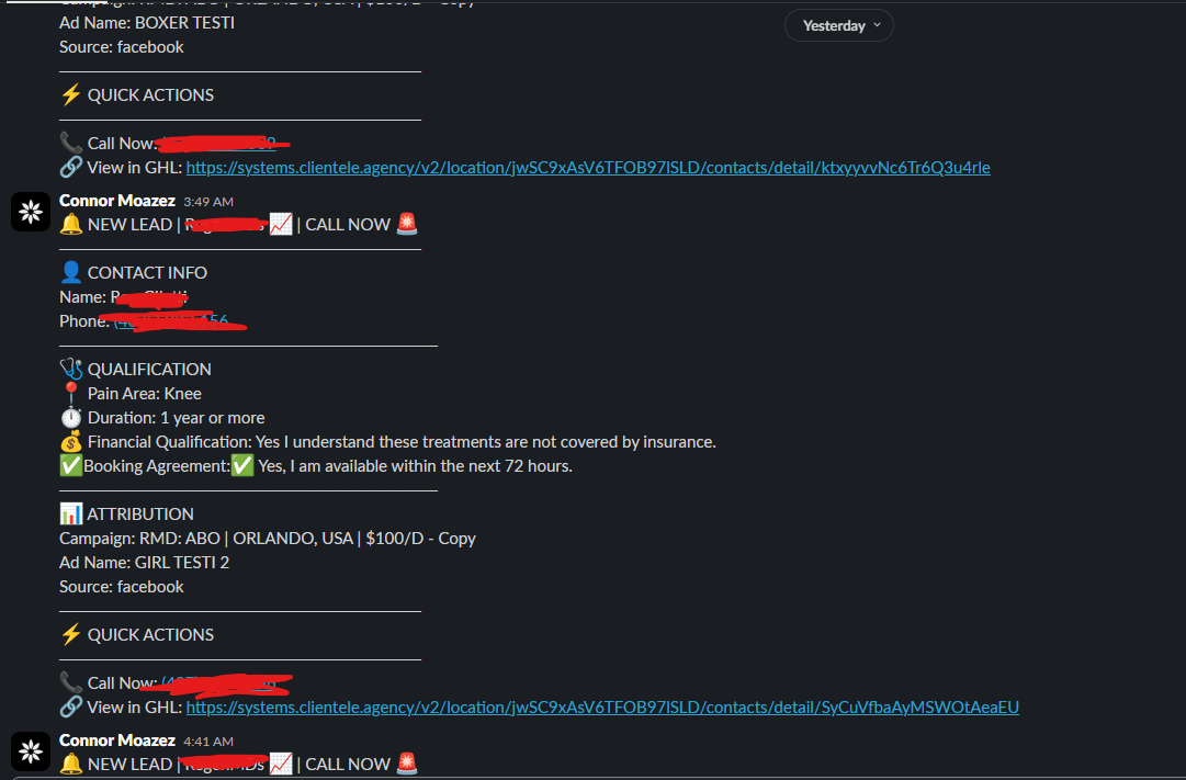 Client result