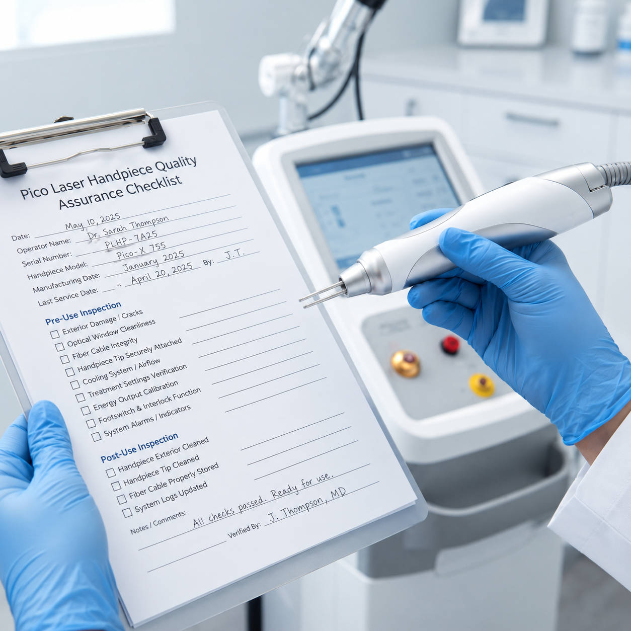 Used Pico laser inspection checklist