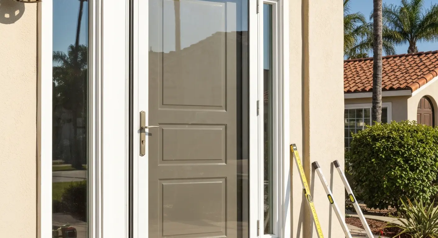 Storm door installation
