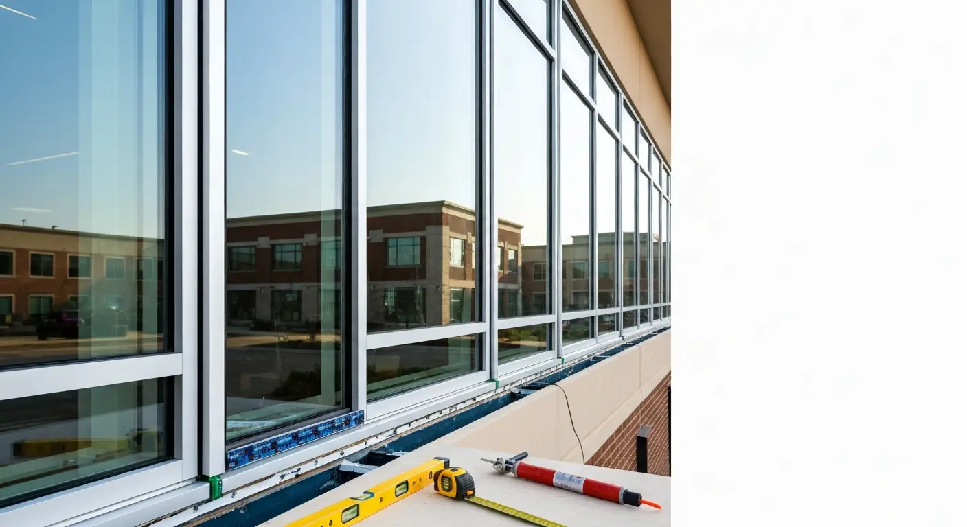 Commercial window installation
