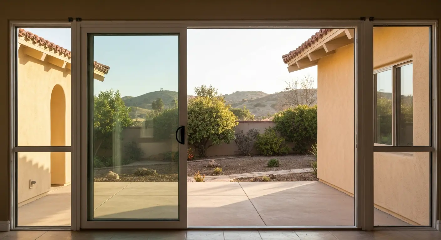 Sliding patio door installation