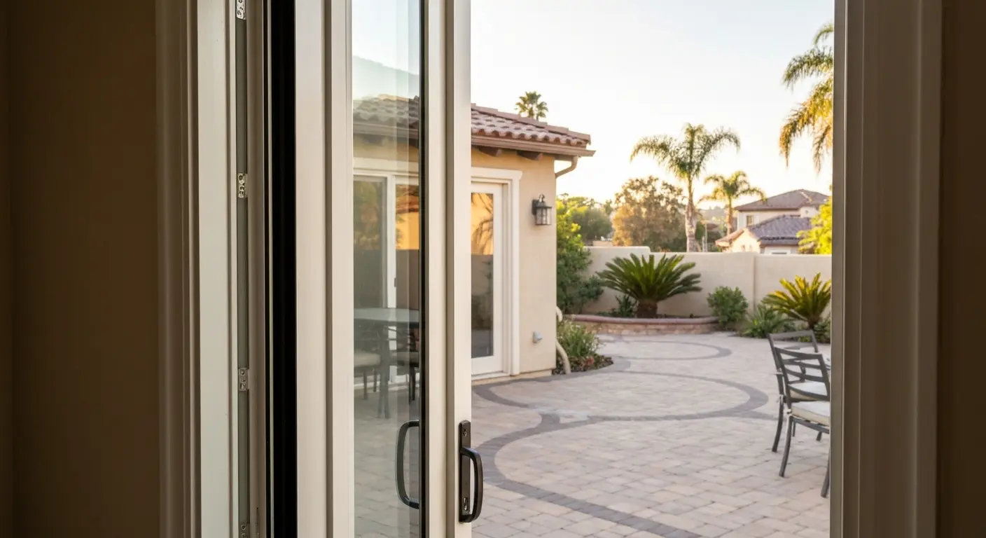 Patio door installation example