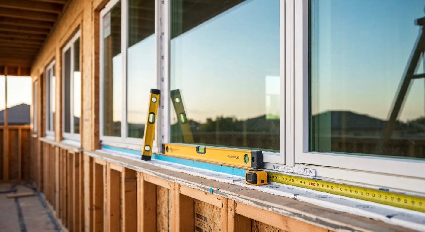 New construction window installation