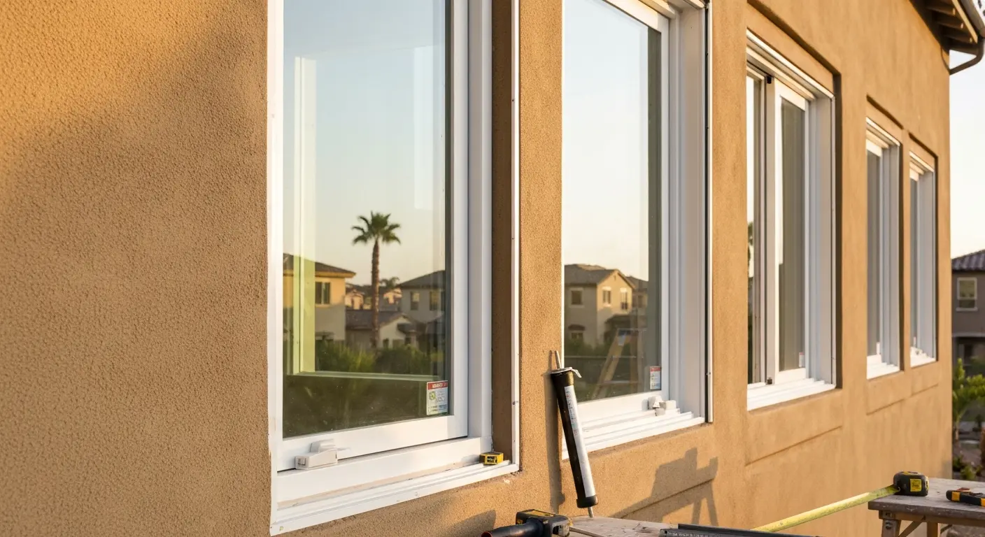 New construction window installation