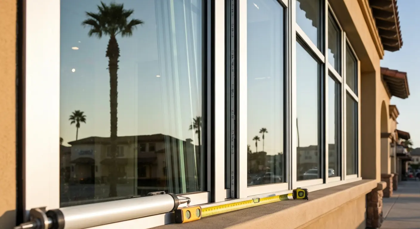 Commercial window installation