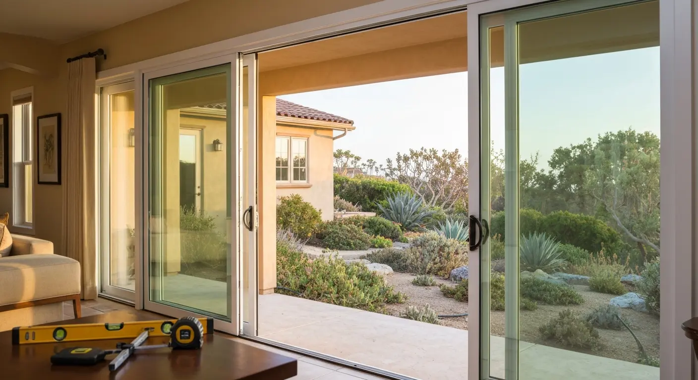 Patio door installation Encinitas home