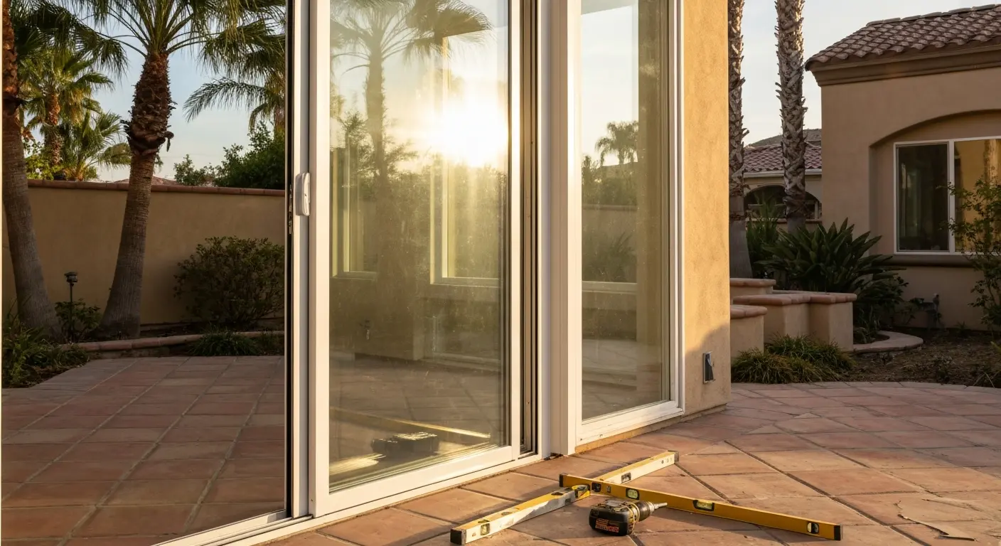 Sliding glass door installation