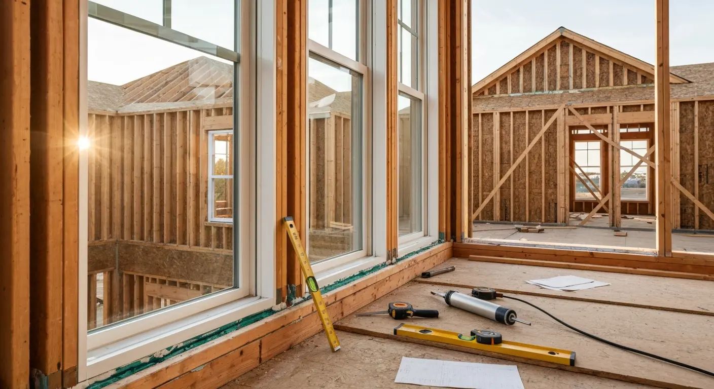 New construction window installation