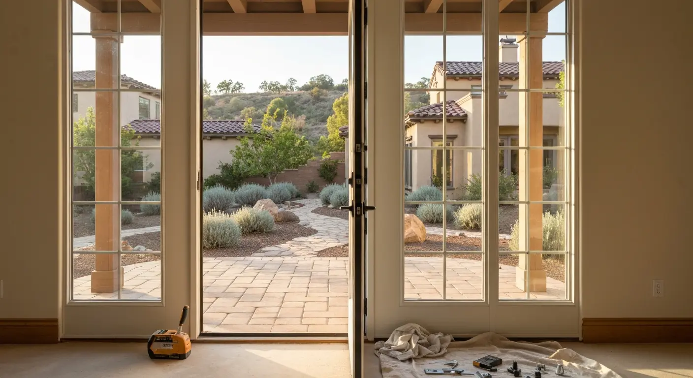 New French door installation