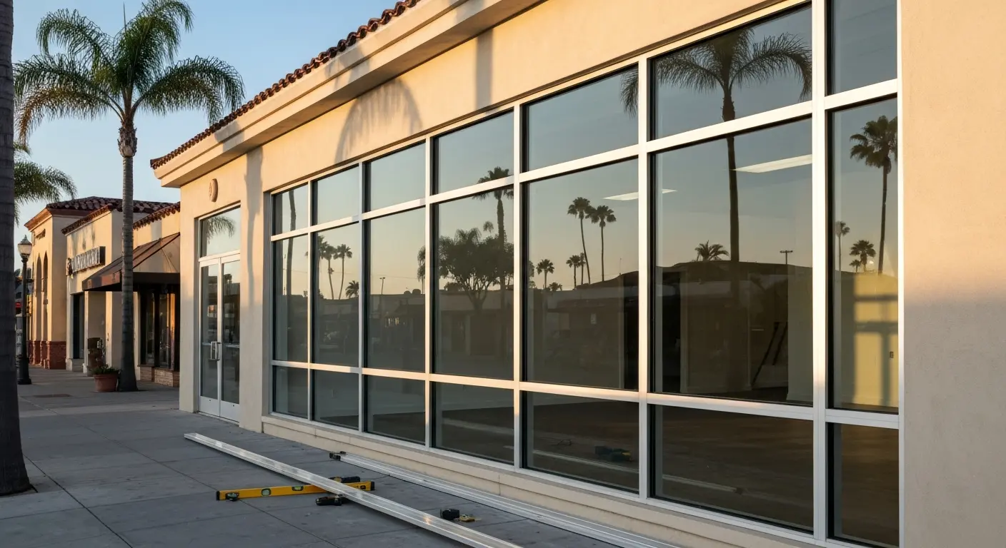 Commercial window installation