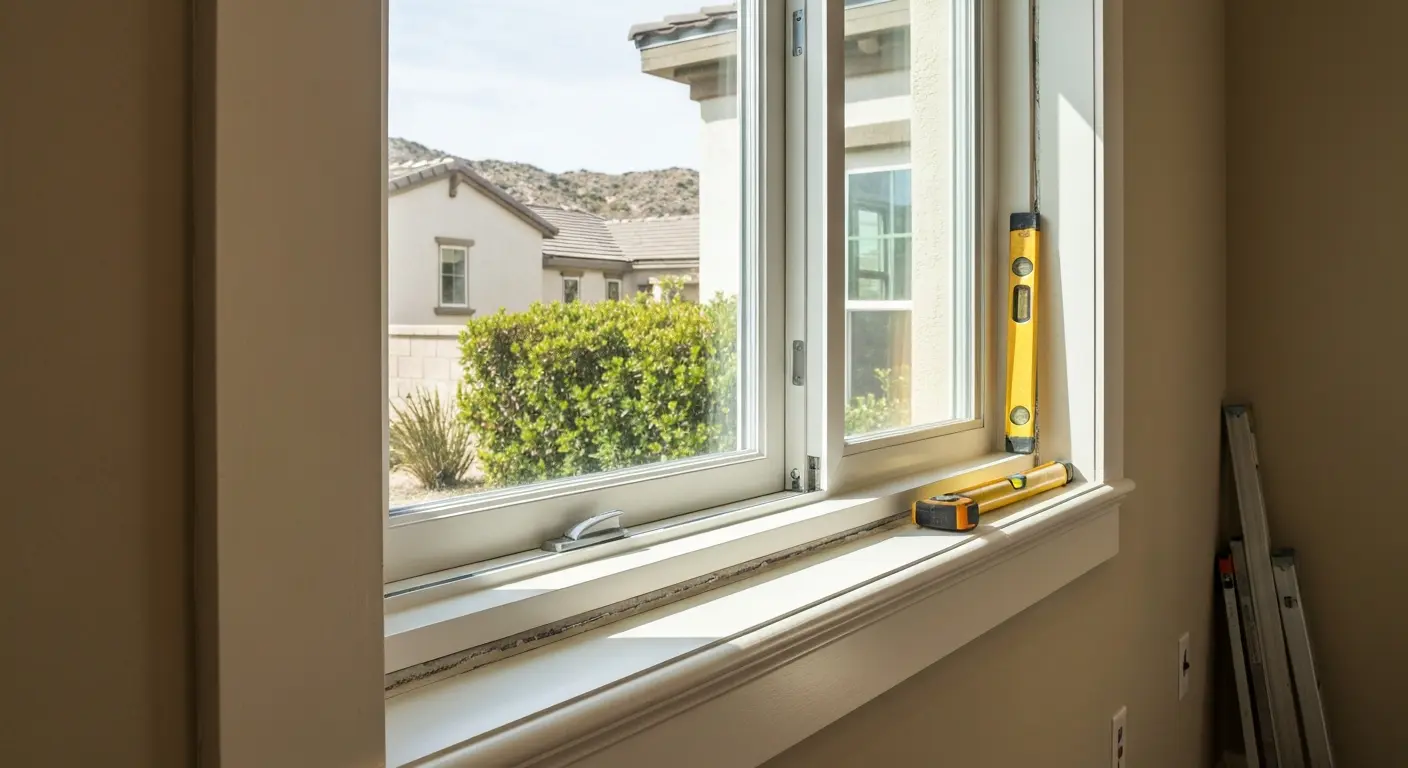 New construction window installation