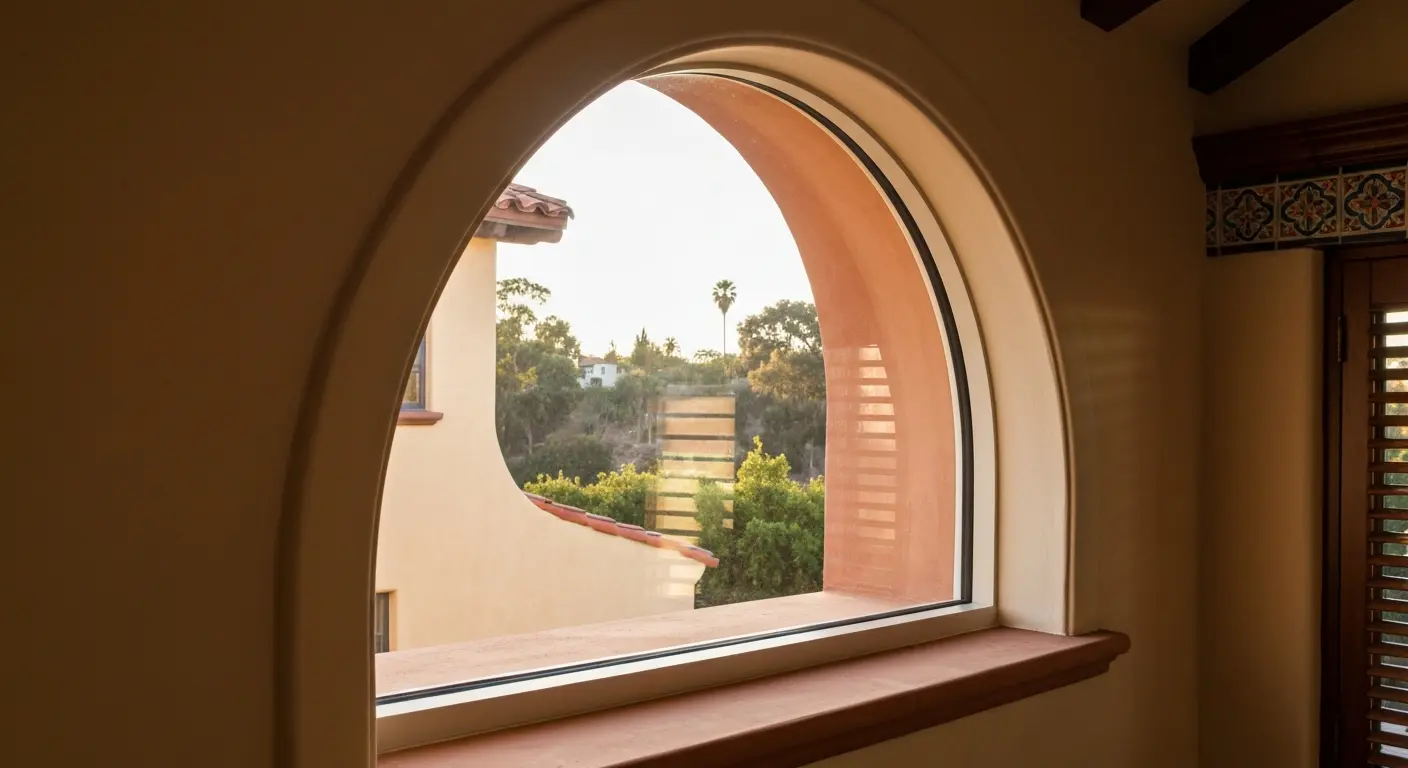 Custom arched window Los Angeles