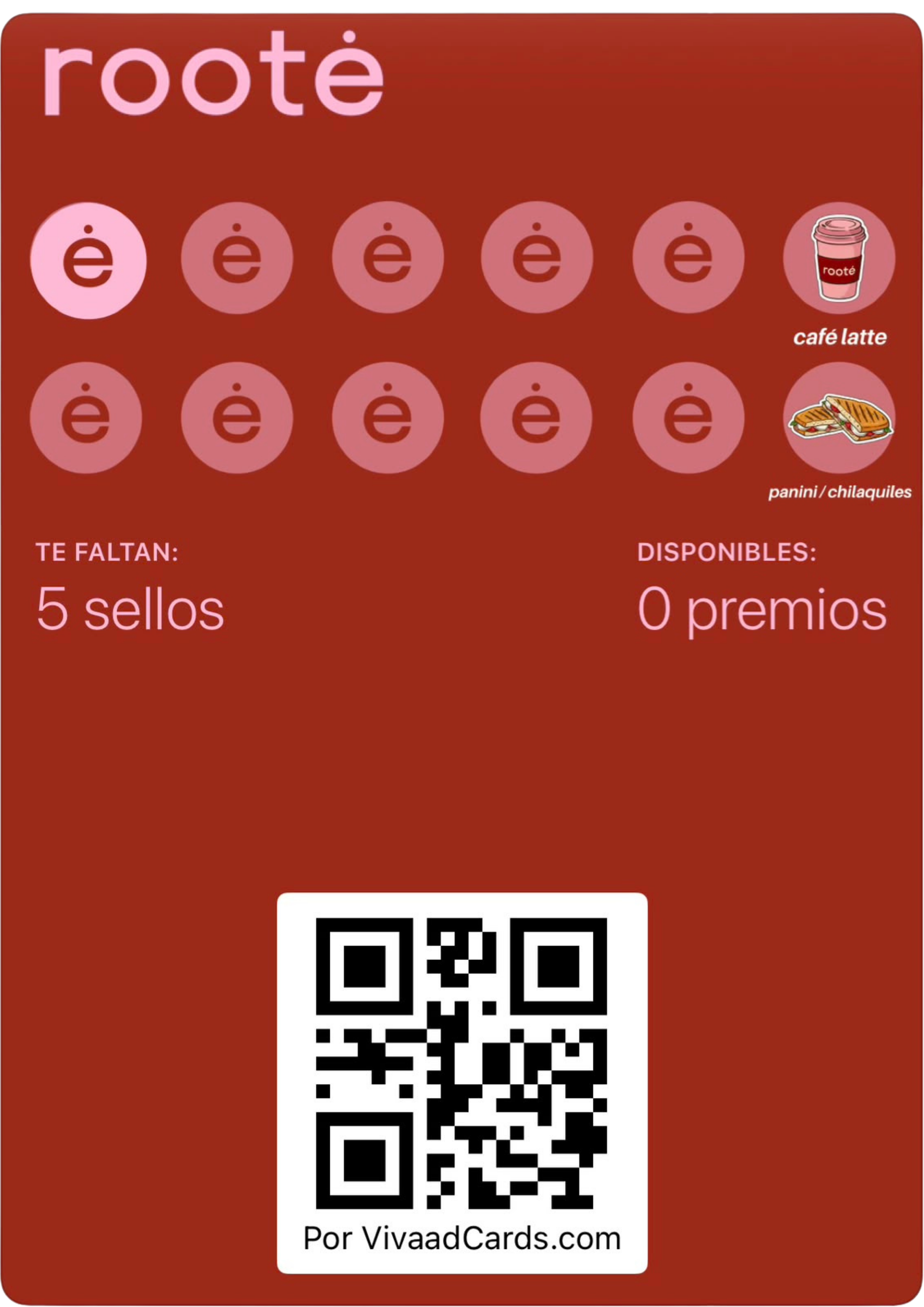 Tarjeta de sellos Rooté
