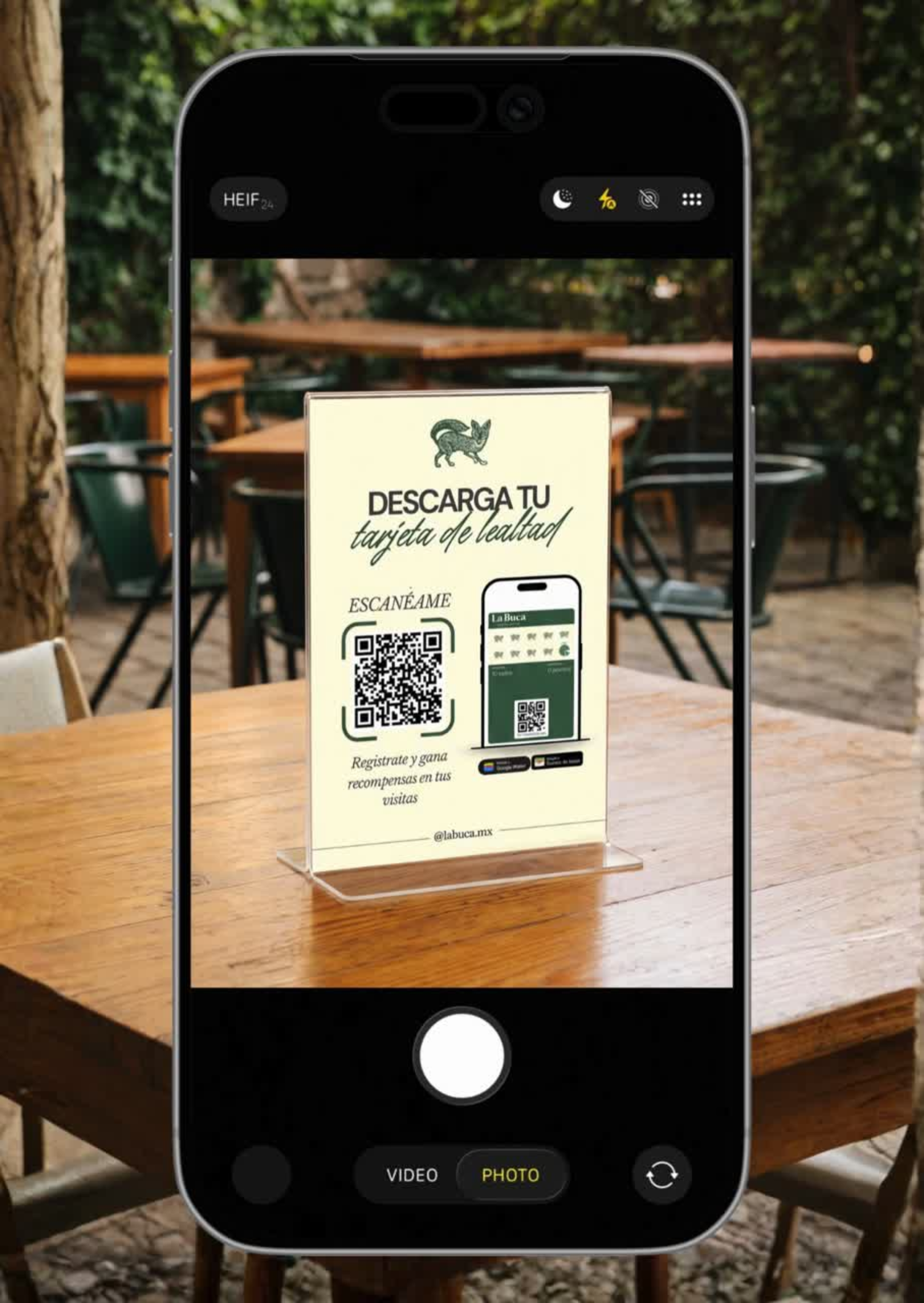 Paso 1: código QR en el local