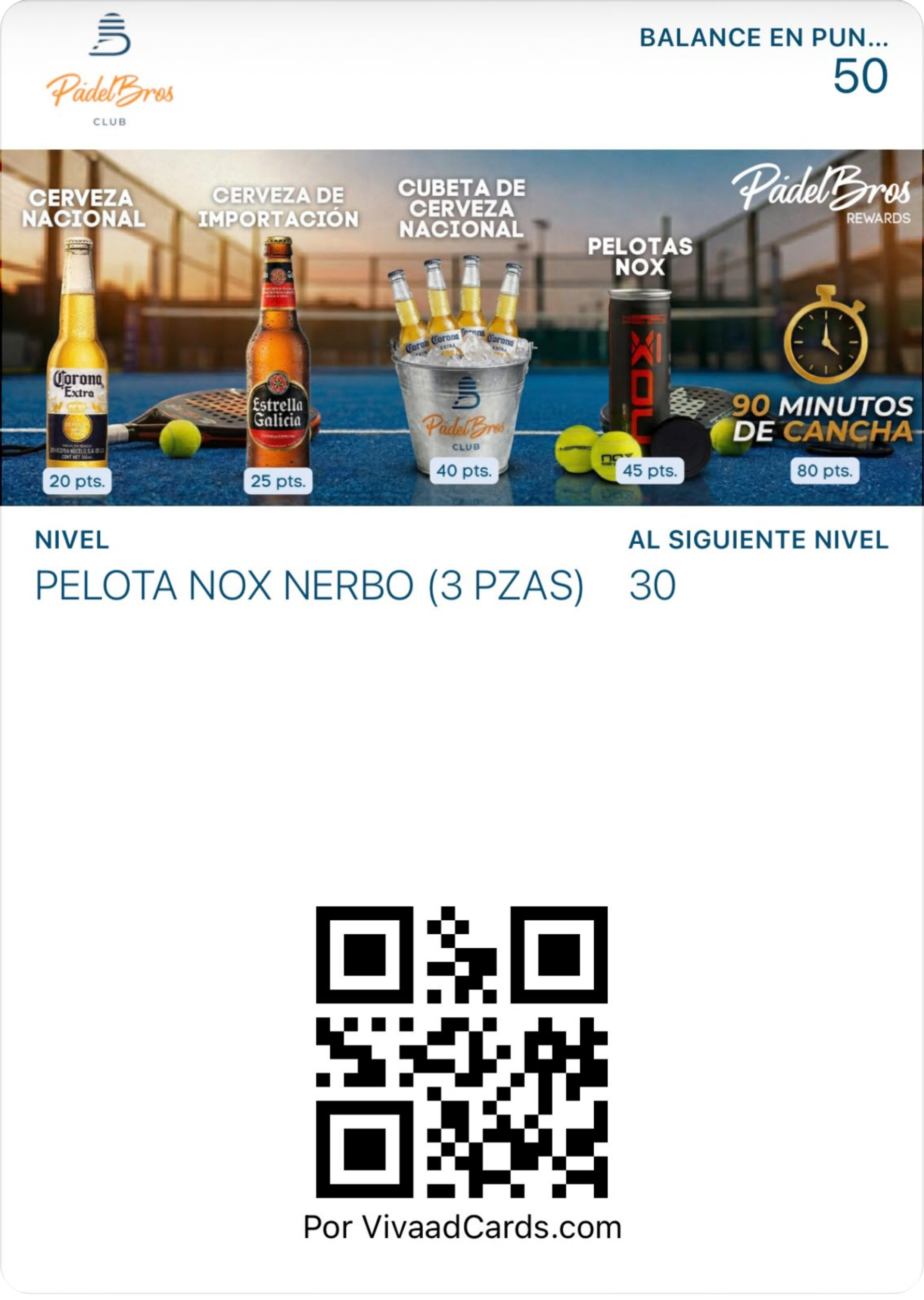 Tarjeta de lealtad en el Wallet