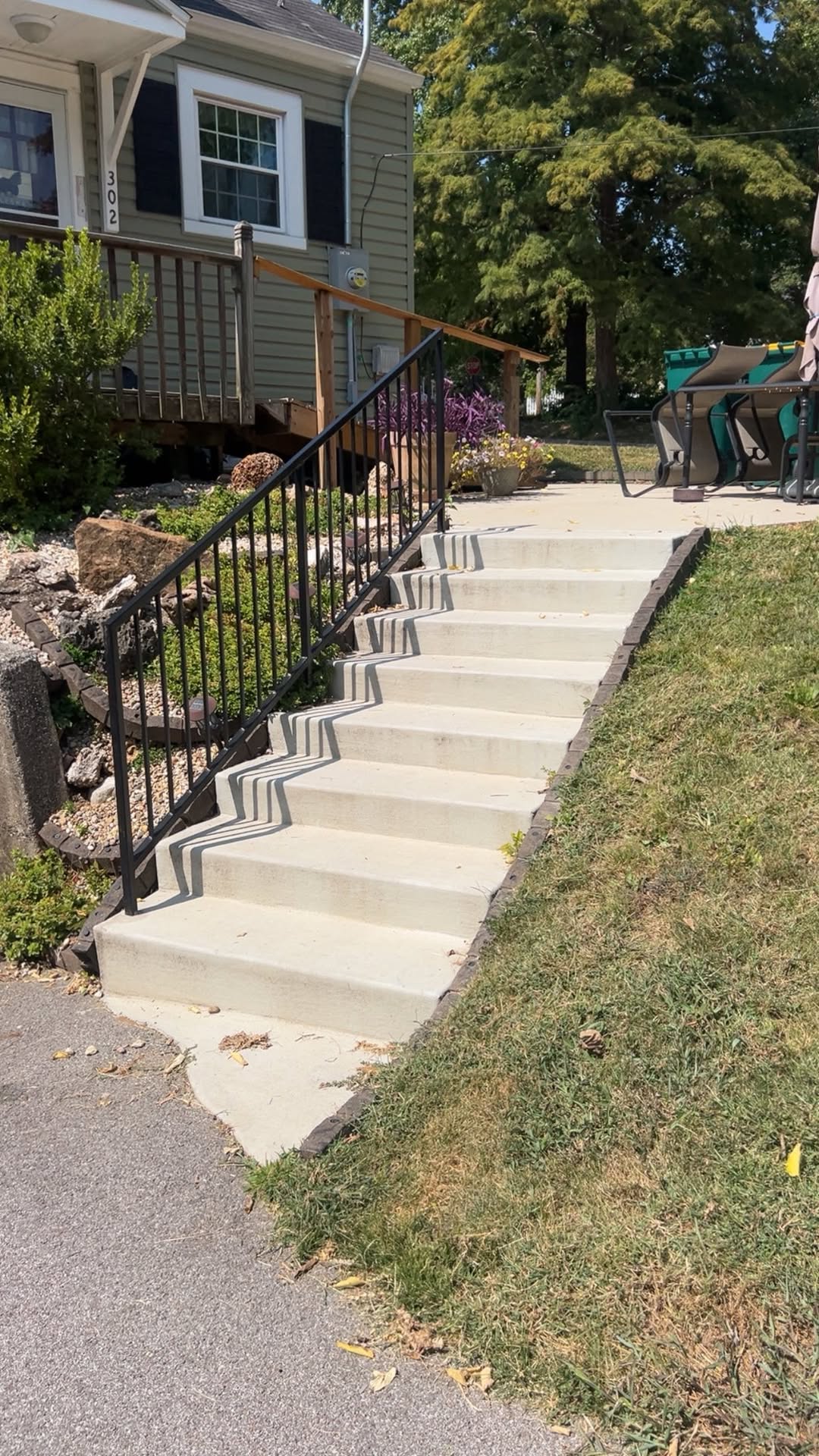 Concrete stair replacement completed by JW Concrete Construction