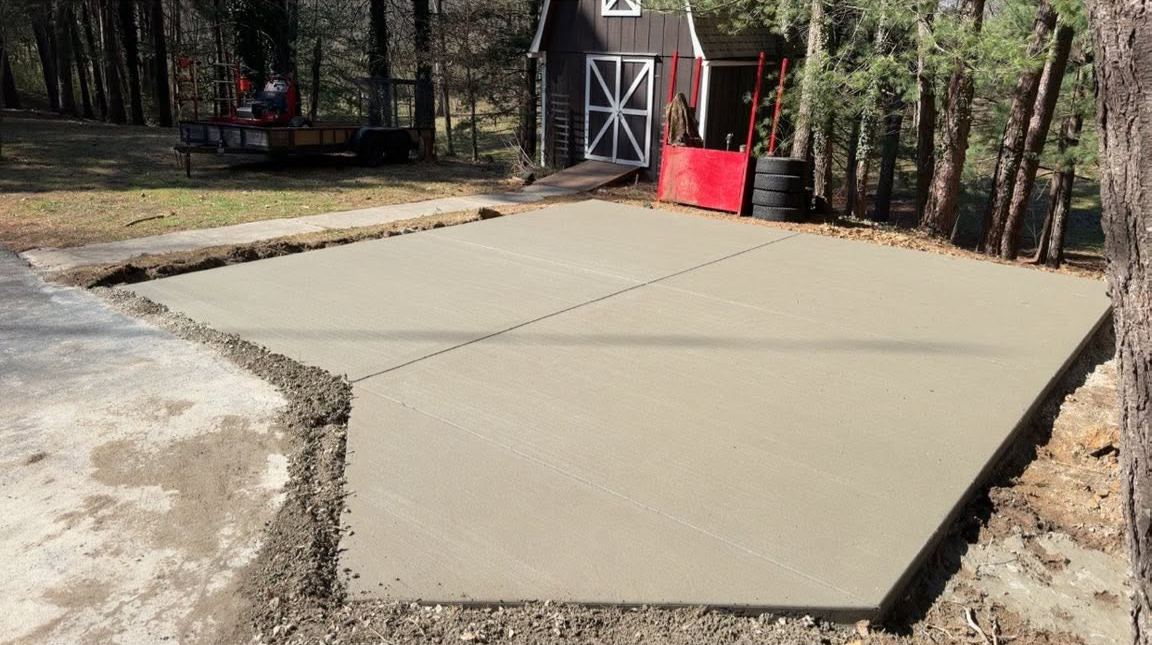Commercial concrete pour completed by JW Concrete Construction