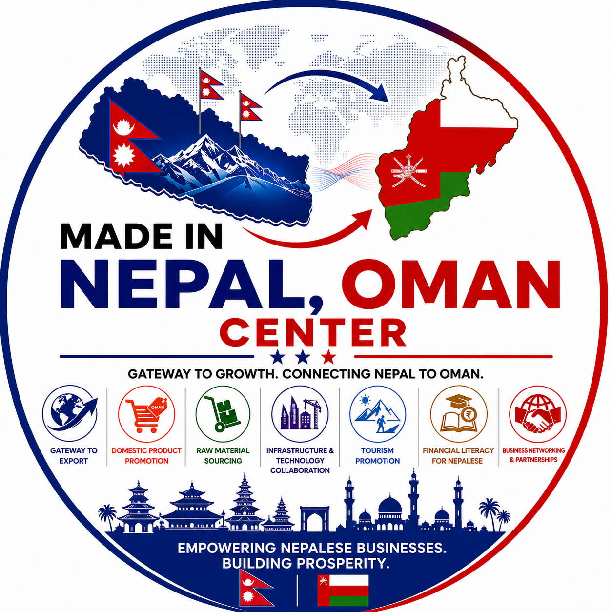Made in Nepal, Oman Center logo