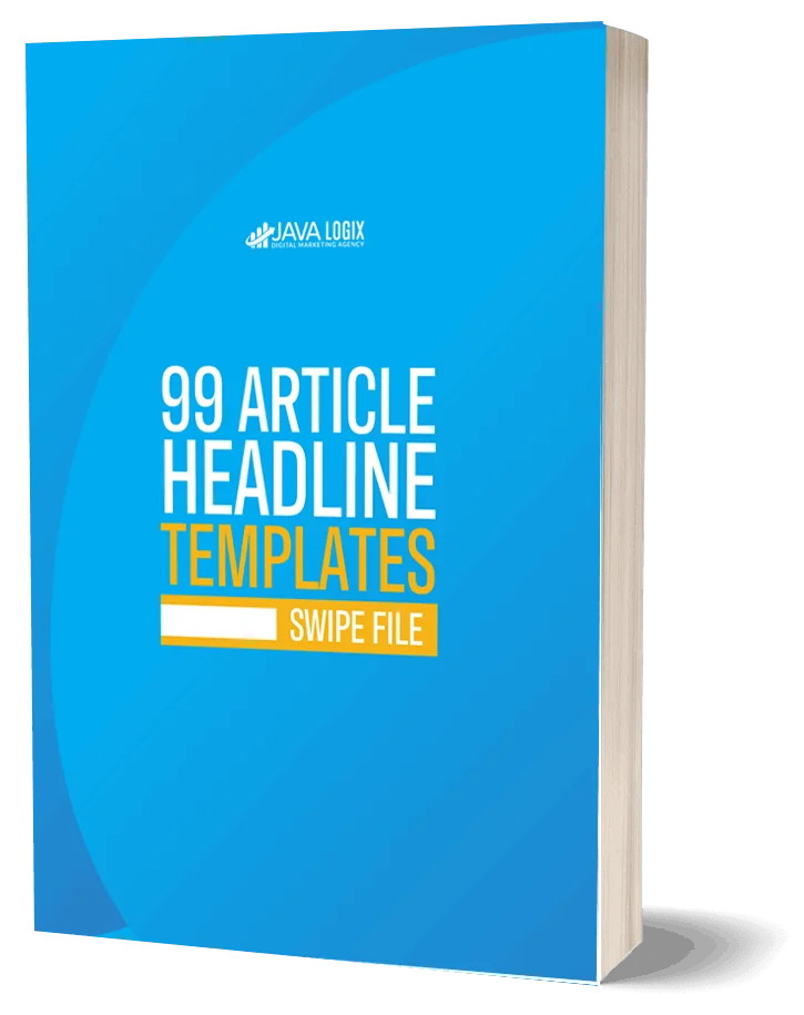 Cover of the guide "99 Article Headline Templates"