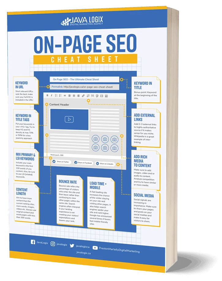 Cover of the guide "On-Page SEO Cheat Sheet"
