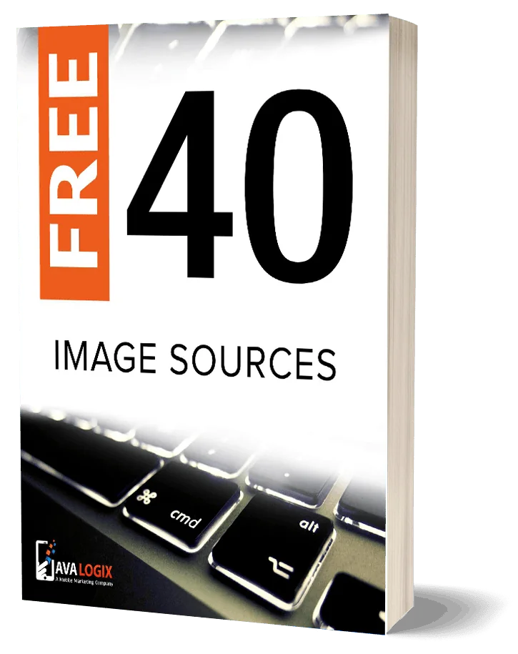 Cover of the guide "Free 40 Image Sources"