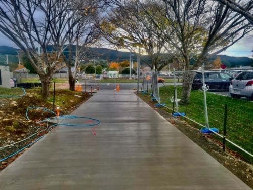 Plain-finish residential driveway