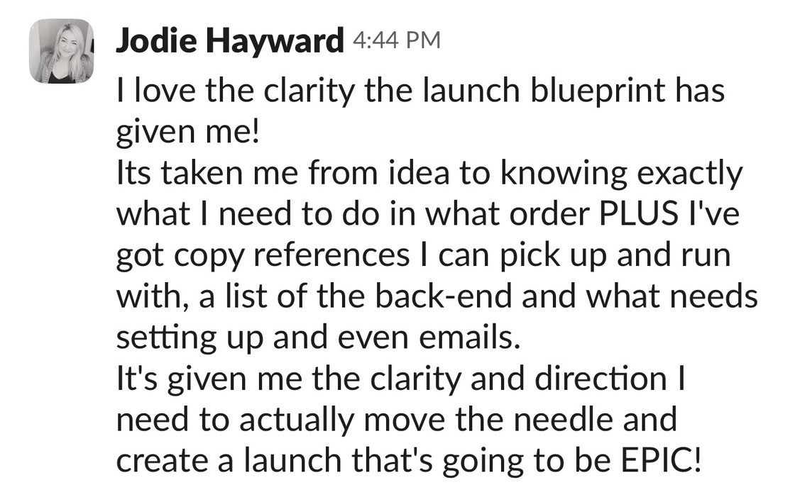 Testimonial from Jodie Hayward