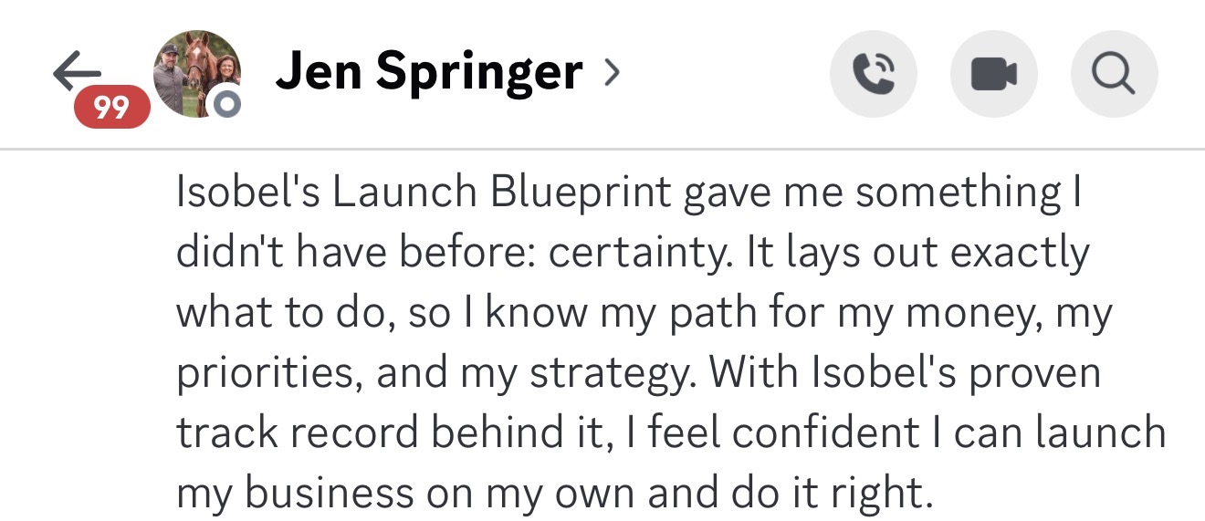 Testimonial from Jen Springer