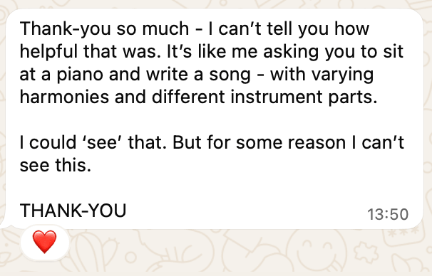 Testimonial from Rachel
