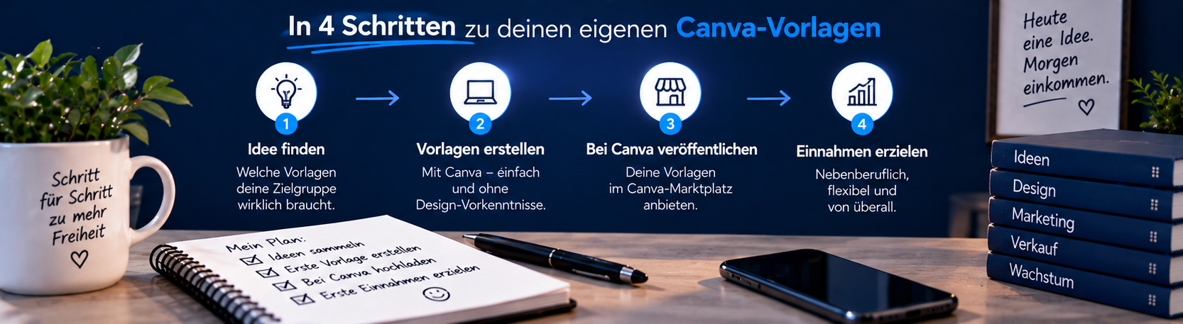 Canva-Vorlagen erstellen und verkaufen – Schritt-für-Schritt-Anleitung für Anfänger im Online-Business.