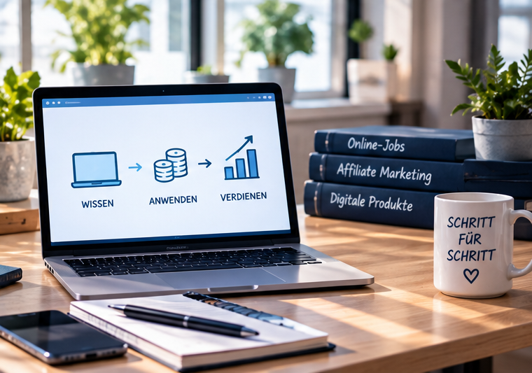 Online Geld verdienen ohne Vorkenntnisse – drei einfache Wege für Anfänger: Online-Jobs, Affiliate Marketing und digitale Produkte. Online Geld verdienen ohne Vorkenntnisse – drei einfache Wege für Anfänger: Online-Jobs, Affiliate Marketing und digitale Produkte.