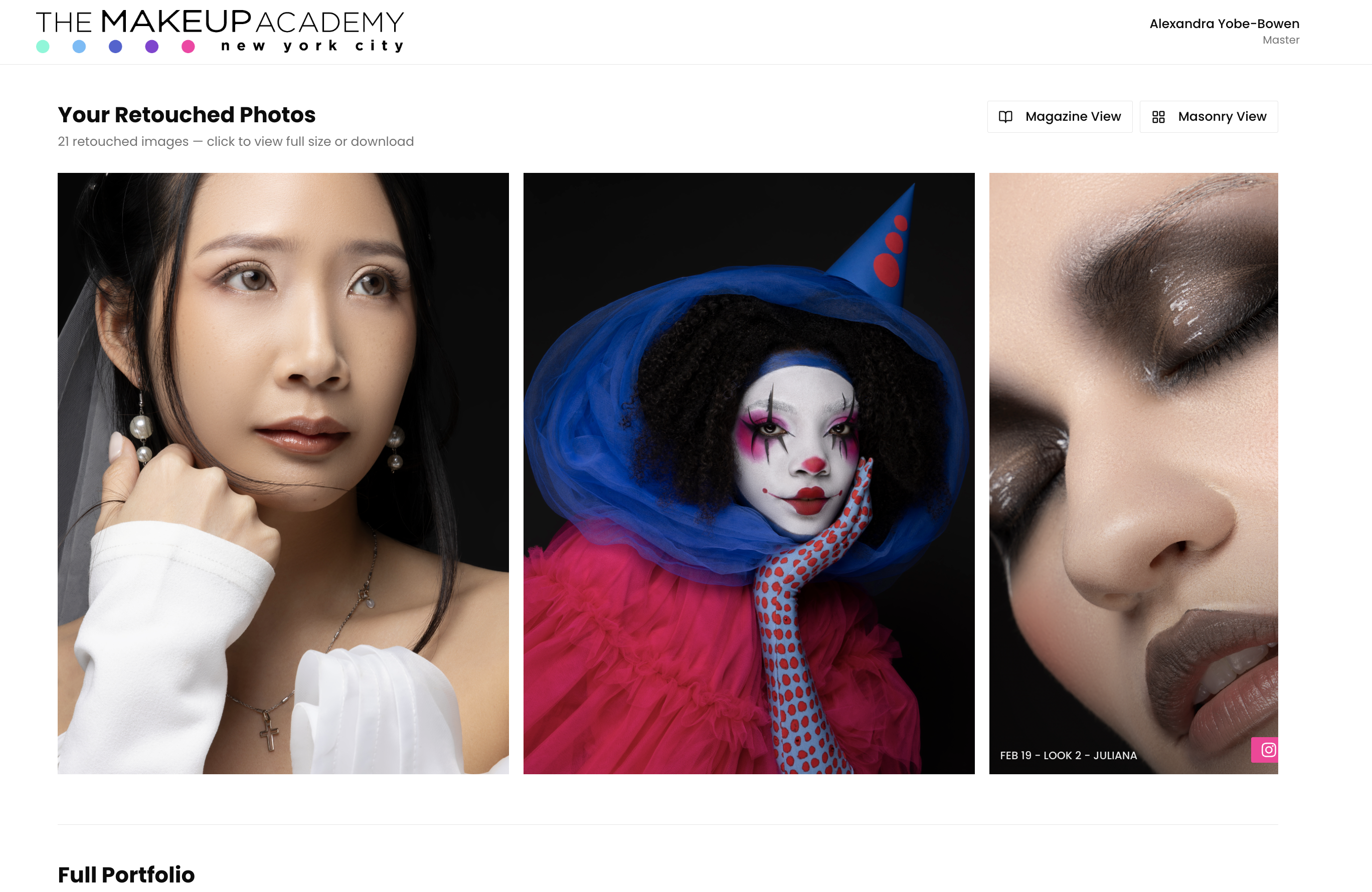 TMA student portfolio platform