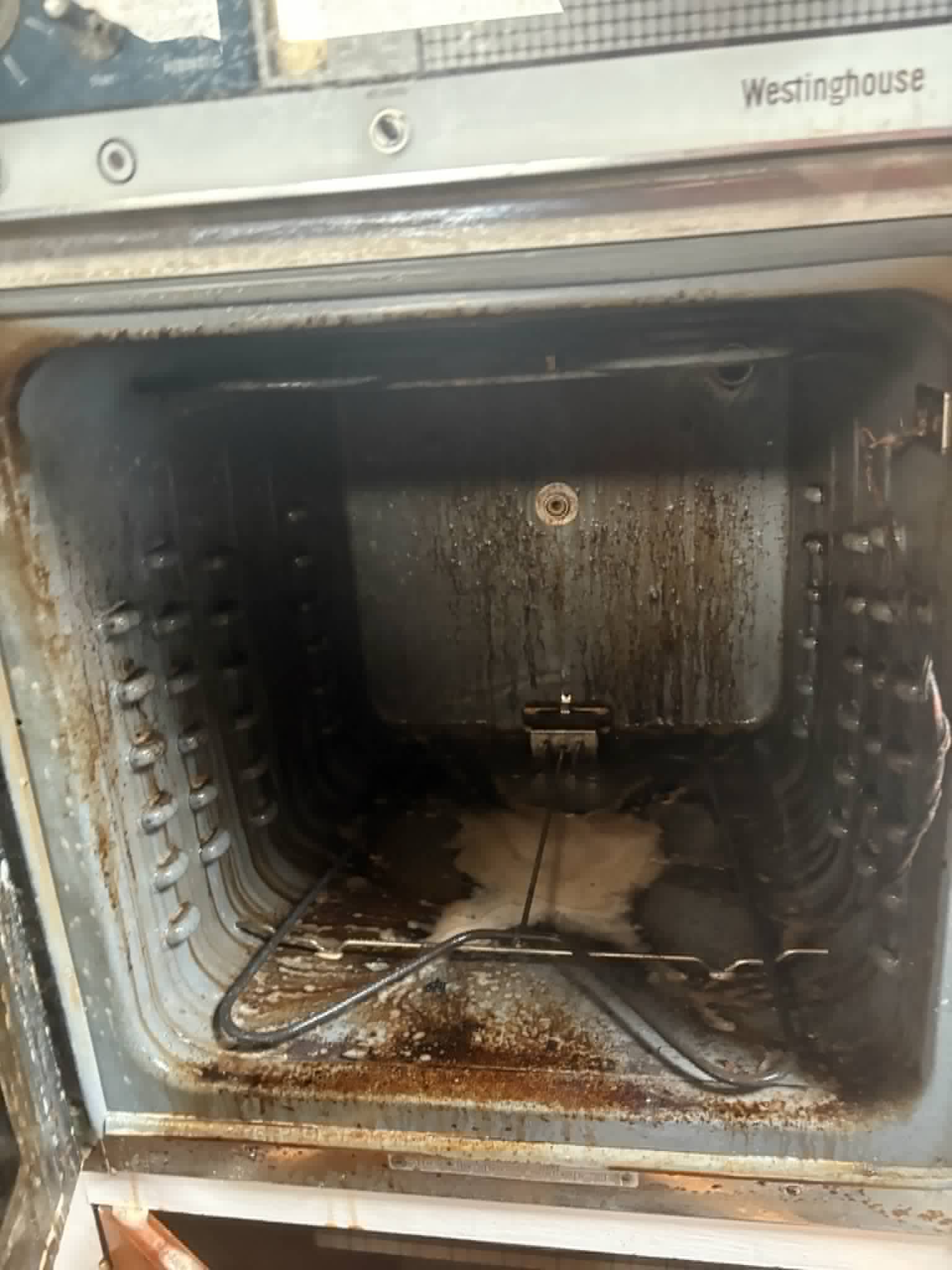 Before — dirty floor