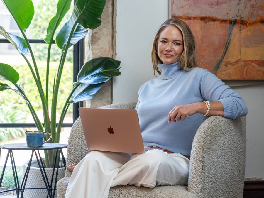 Michaela Sparrow, online women's health naturopath and nutritionist, working from her Newcastle home