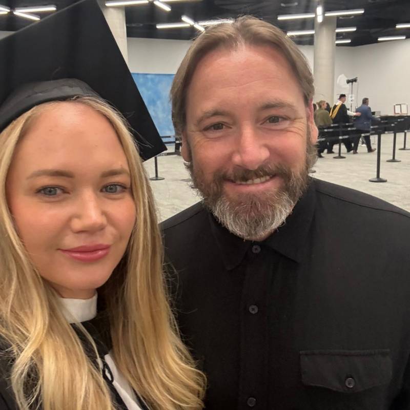 Michaela Sparrow with her husband Peter at her Master of Advanced Naturopathic Medicine graduation
