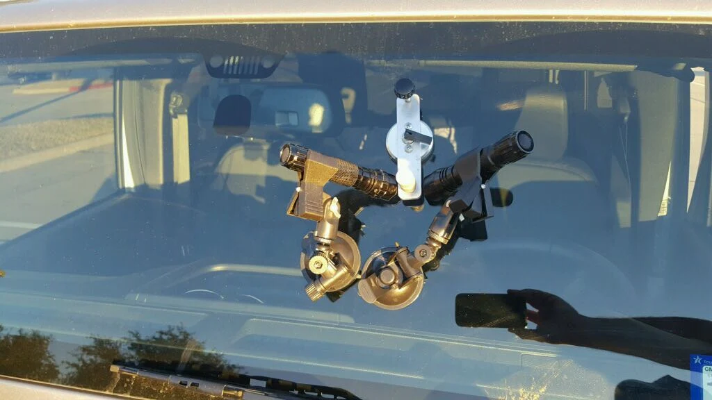 Vehicle windshield prepared for professional replacement