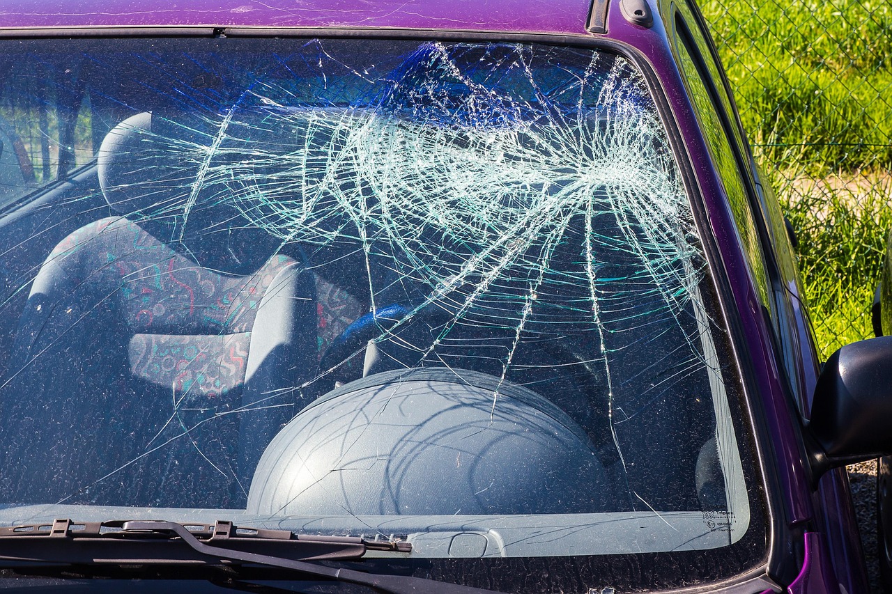 Vehicle showing multiple automotive glass areas