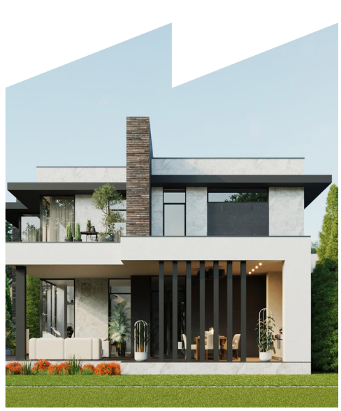 A stylish modern house at the acceptance stage