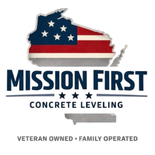 Mission First Concrete Leveling Logo - Sheboygan Falls, WI - veteran owned and operated concrete leveling and lifting business