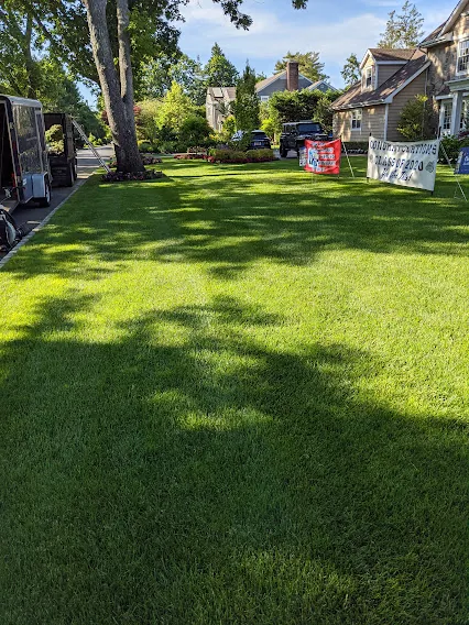 Landscaping and power washing project on Long Island NY