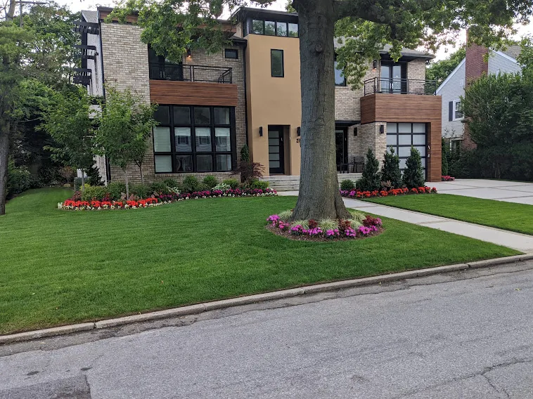 Landscaping and power washing project on Long Island NY